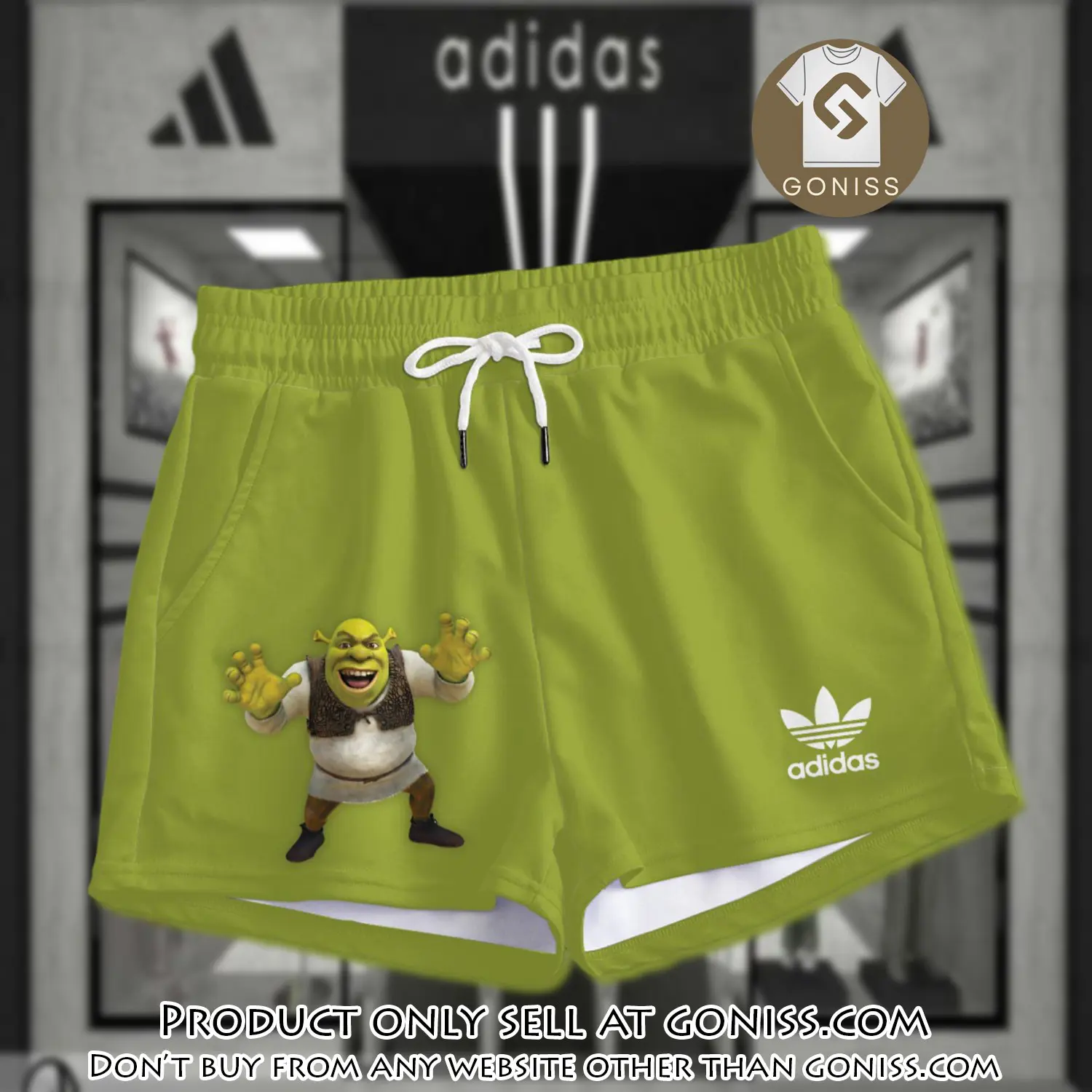 Premium shrek in adidas women shorts lady beach shorts wms1085 gn1229974